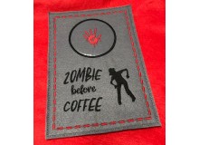 Stickdatei ITH - Mug Rug "Zombie before Coffee"